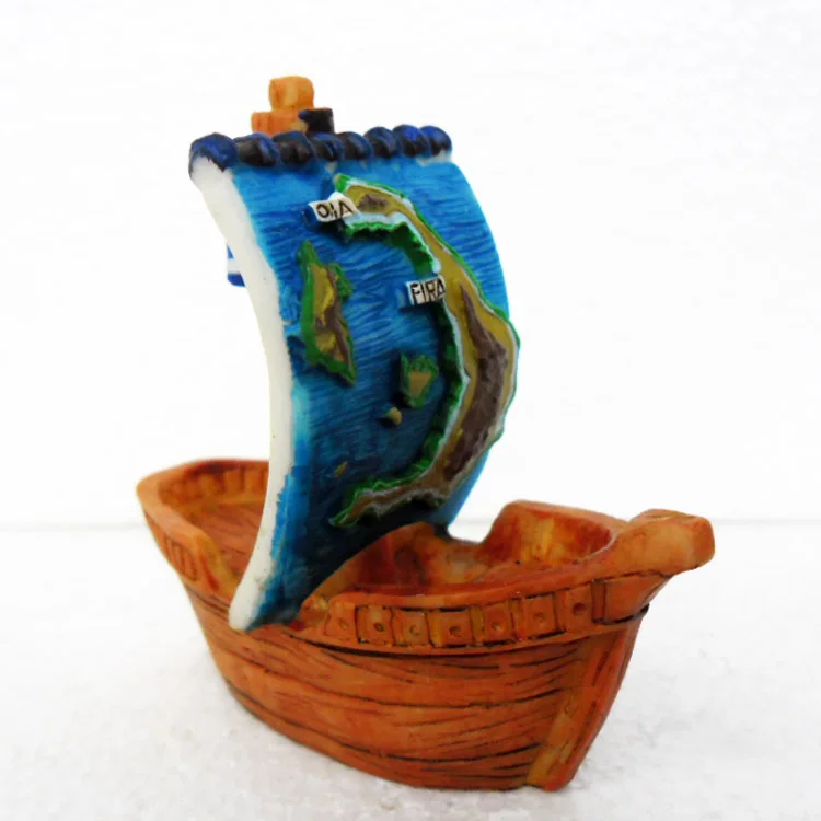 High Quality Handmade Painted Santorini Sailing Resin Crafts Creative Home Decortion Gift World Tourism Souvenir Collection | Дом и сад
