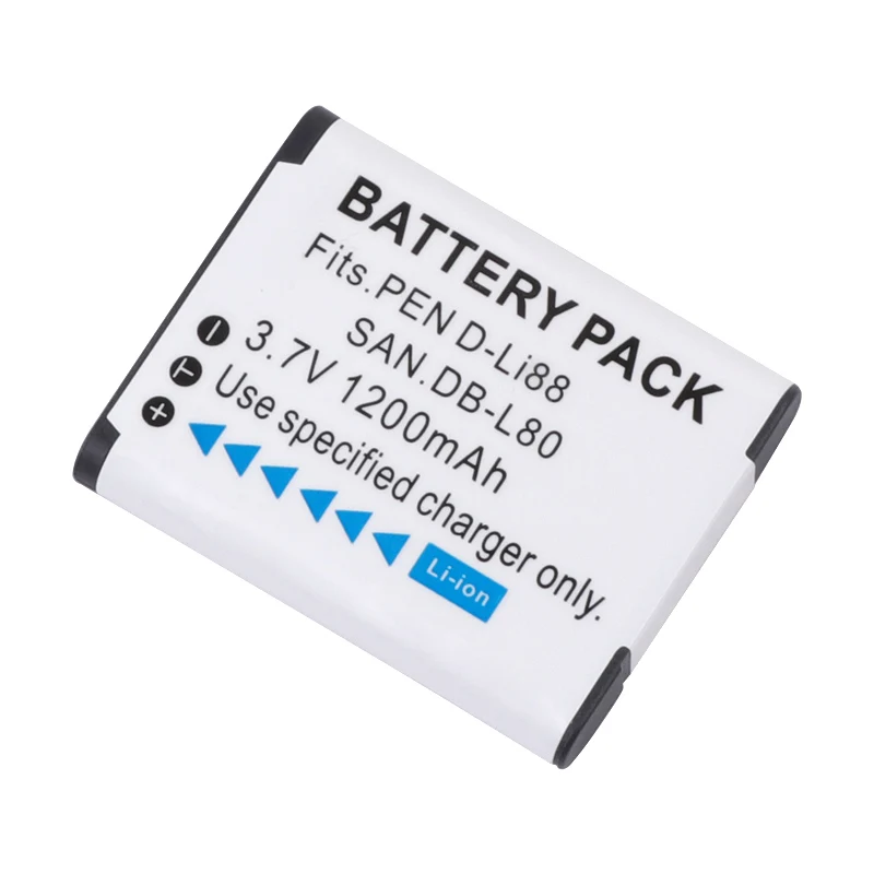 A BATTERY DBL80 D-LI88 DLI88 Камера Батарея для Pentax Optio P70 P80 WS80 H80 H90 W90 Black Box-18 40C Box18 - Цвет: A BATTERY