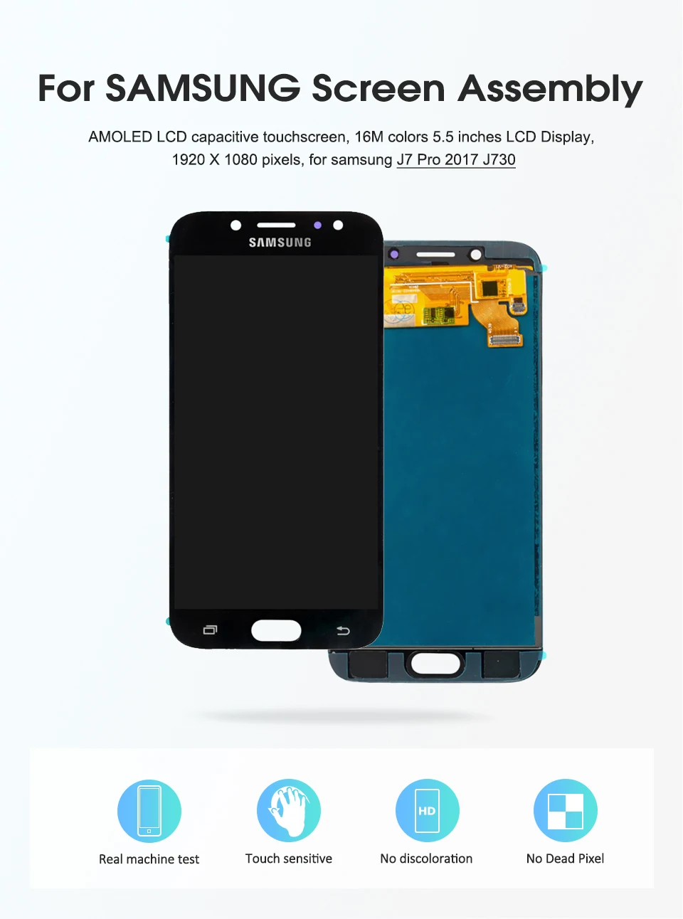 J700 ЖК-дисплей с регулировкой яркости J710 ЖК-дигитайзер для samsung GALAXY J7 Pro сенсорный экран дигитайзер J730 ЖК-экран