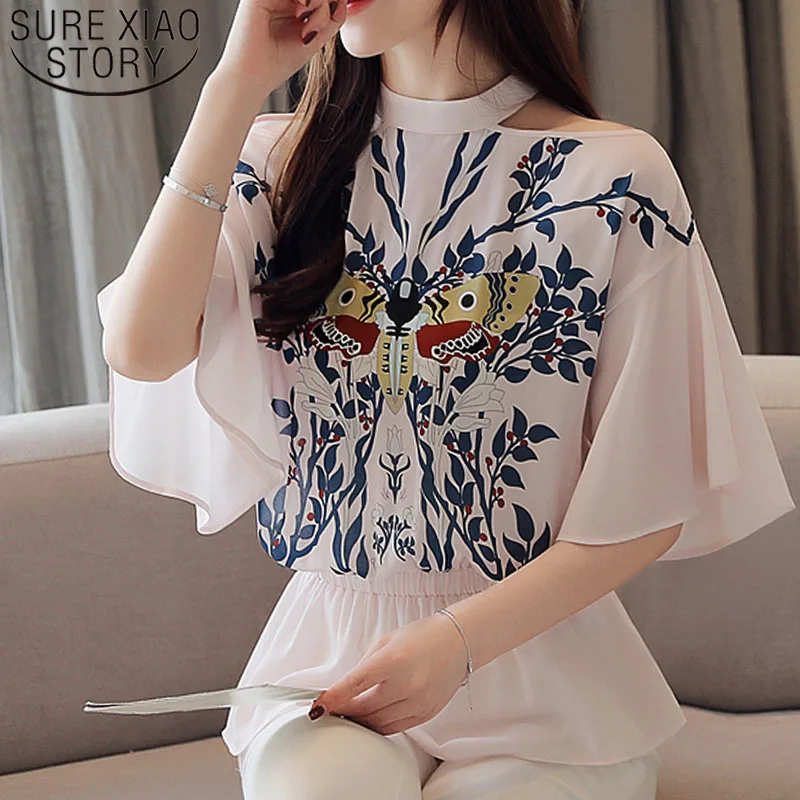 

Fashion Women Tops And Blouses 2021 Ladies Tops Chiffon Blouse Shirt Shirts Short Sleeve Shirt Korean Fashion Clothing 4072 50