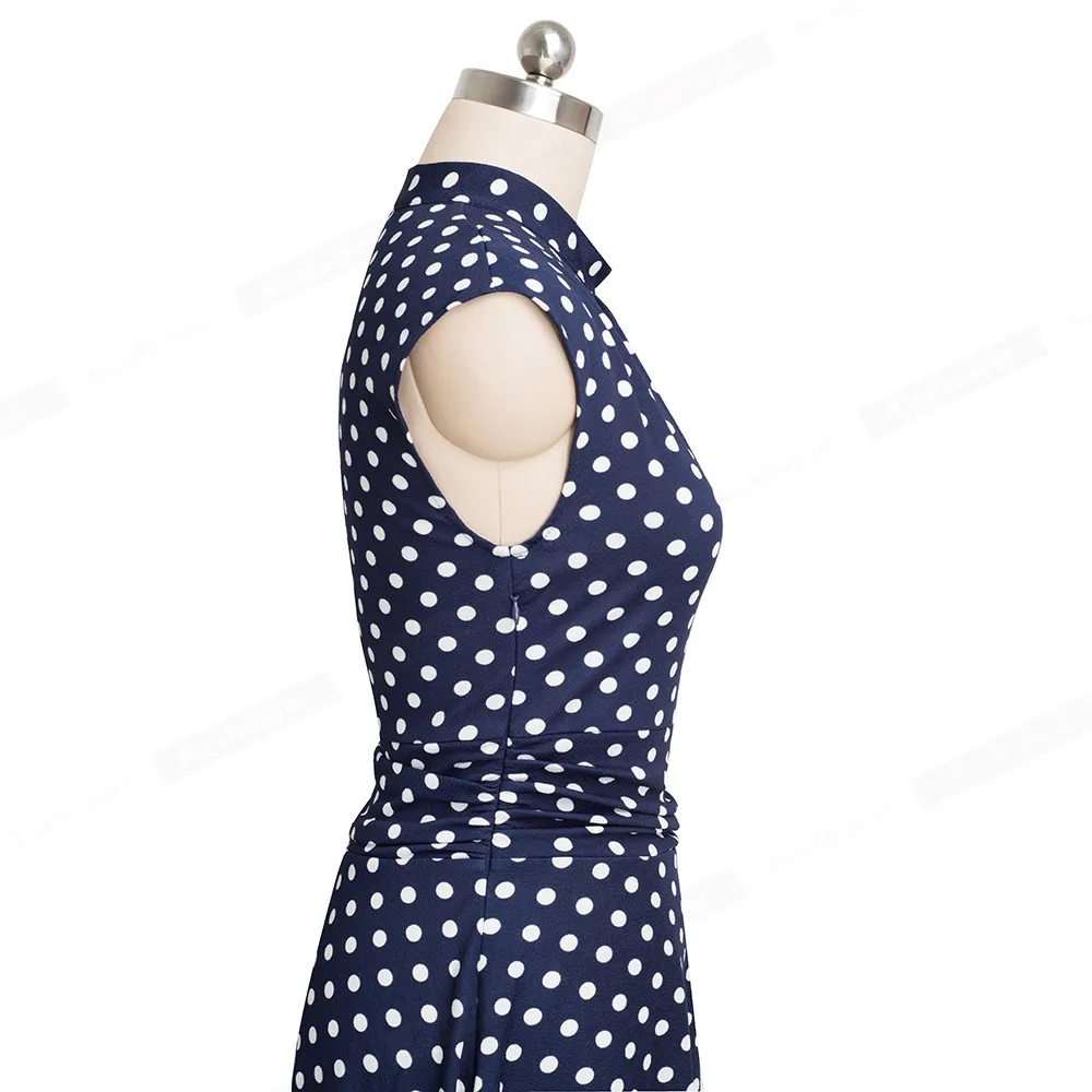 Хорошее-forever Ретро Винтаж горошек плиссированные Pinup vestidos рабочие деловые вечерние трапециевидные качели расклешенное женское платье A145