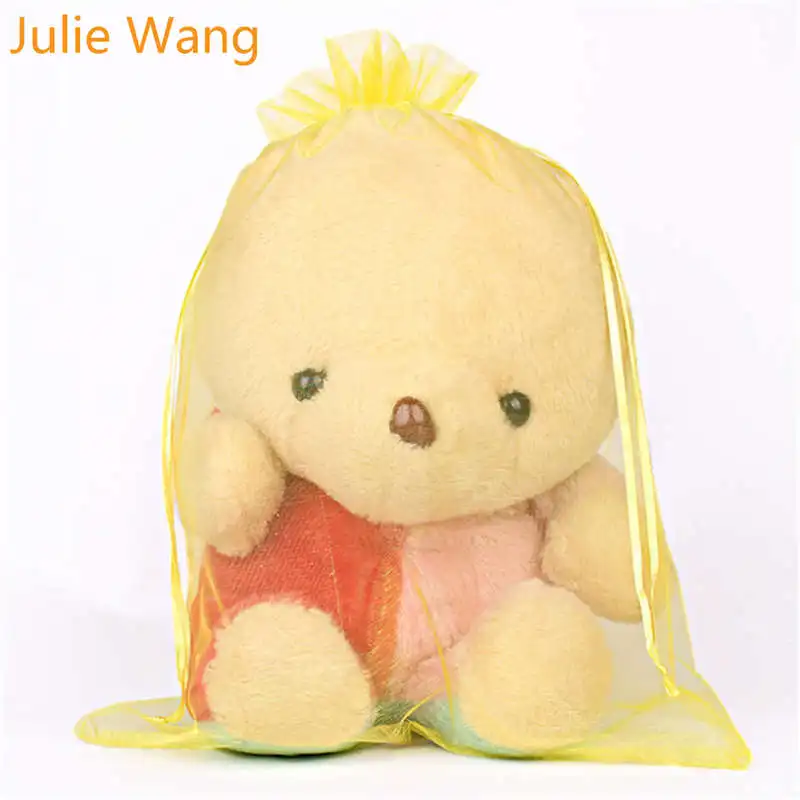 Julie Wang 5 шт. 30*40 см шифоновые ювелирные сумки органза вуаль Упаковка Сумка на год, день рождения, Рождество, Свадебная вечеринка, подарочная сумка