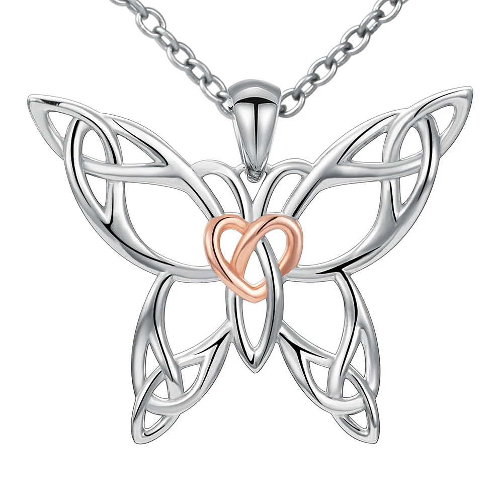 

Strollgirl New 100% 925 Sterling Silver Cute Animal Butterfly Pendant Necklace Female Fashion Jewelry for Women Making Diy Gifts