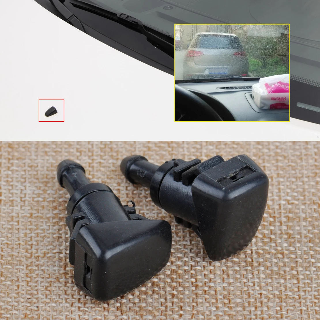 CITALL 2X насадка для мытья лобового стекла с распылителем воды Chrysler 300 PT Cruiser Dodge Charger