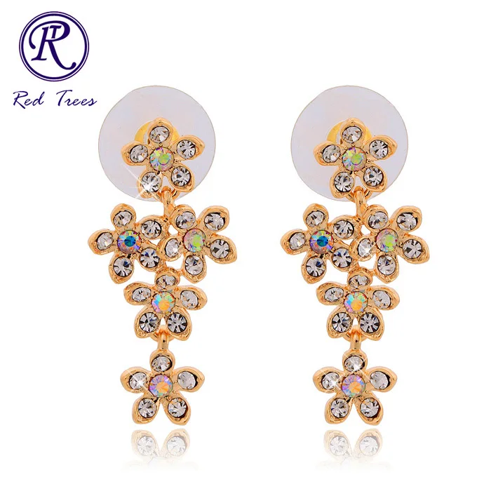 Free shipping fashion earrings 2014 gold plated imitation diamond stud for women gift ear cuff bijoux | Украшения и аксессуары
