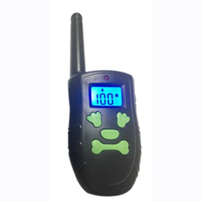 

PT183 Dog Training Collar 300m/330 Yard Electronic Device Skull Button Keys BLue LCD with Safe Beep Vibration Shock for Dog