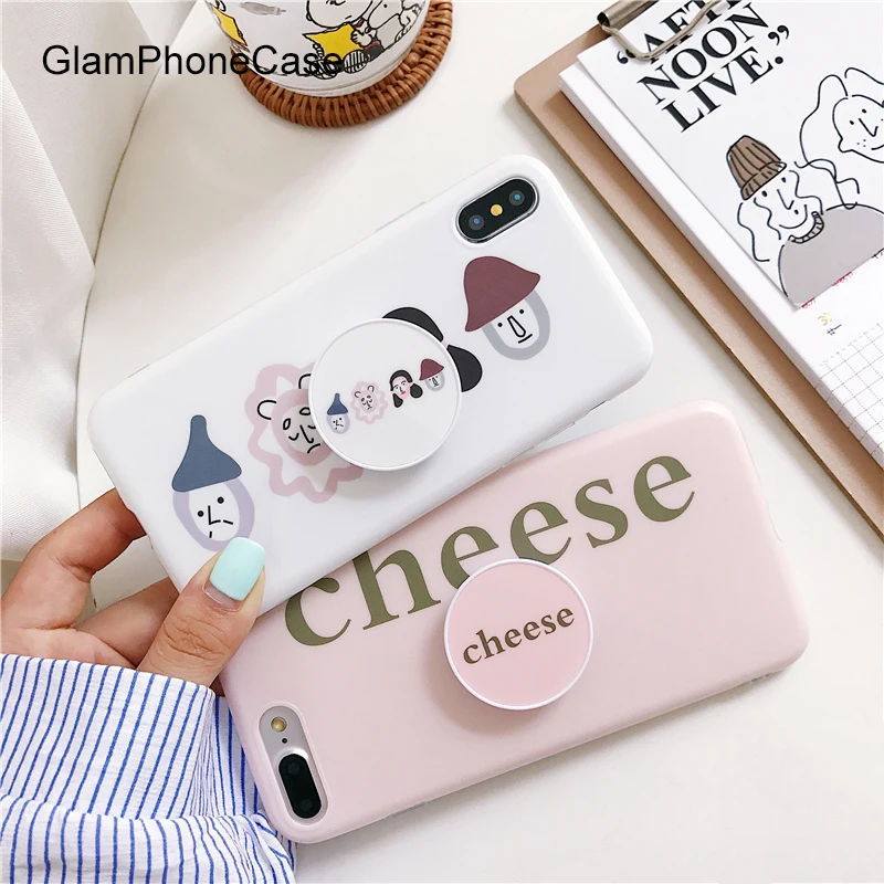 Чехол GlamPhoneCase с розовым сыром и подставкой для iphoneXS Max XS XR X 8 8plus 7 7plus 6/6S Plus Модный
