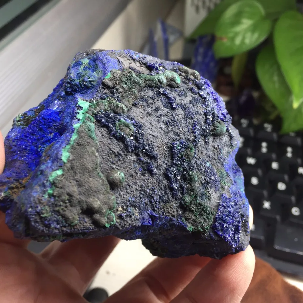 243 г натуральный чессилитовый материал образец Azurite Geode Bule и зеленый Целебный