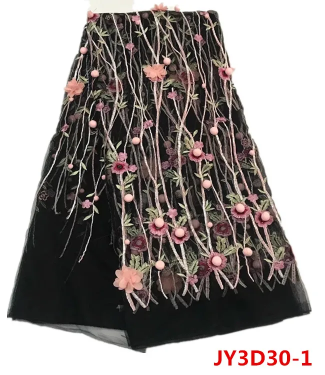 

High quality embroidery 3D floral lace fabric African Tulle Lace Fabric French Lace Fabric for wedding party