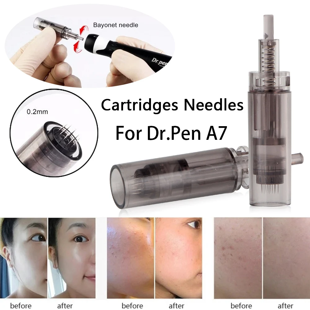 Картриджи для татуажа 100 шт. микробалдинг Derma Dr. Pen A7 байонетный порт подводка