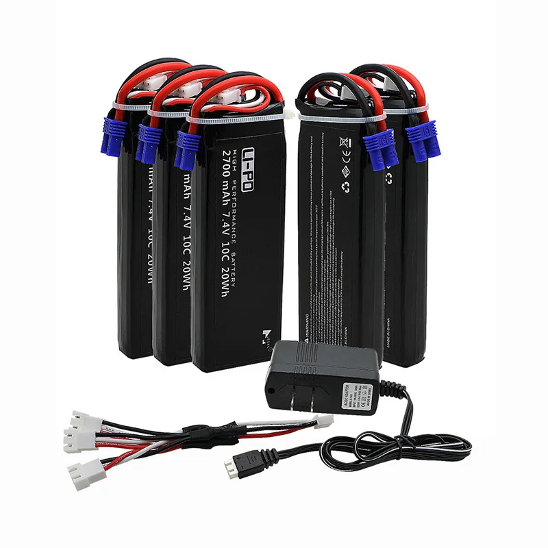 5 шт. 7 4 В 2700 мАч 10C Hubsan H501S lipo аккумулятор с кабелем для UL зарядное устройство RC
