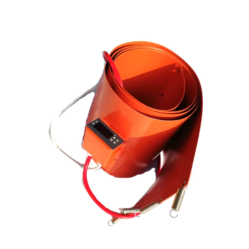 Силиконовый барабан-нагреватель 250*3070*1.5 мм 230 В 1400 Вт для бочки на 55 галлонов с цифровым термостатом на панели 1500 мм провода.