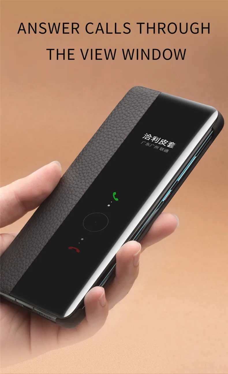 QIALINO, Модный чехол-книжка из натуральной кожи для huawei P30 Pro, 6,47 дюймов, ручная работа, чехол для телефона с умным окошком для huawei P30