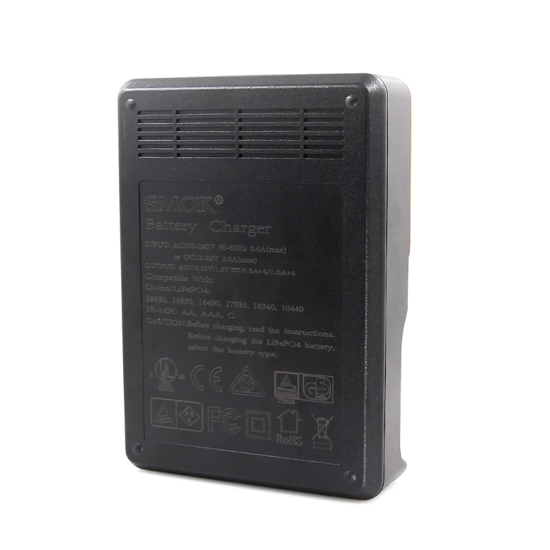 100% оригинал SMOK Intelligent charger lcd Портативный Smart 4 Slot 18650 батарея li ion Li FePO4 Ni MH CD