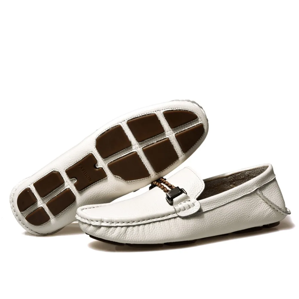 Shenn Новых людей Вскользь Кожаный Скольжения на Мокасины Обувь |