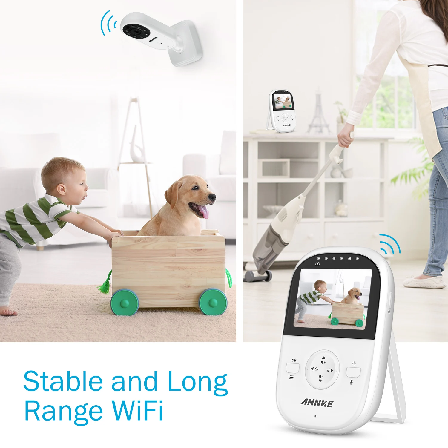Cleansale US: Домашняя безопасность Wifi Детский Монитор 2.4in Displayer камера ночного видения