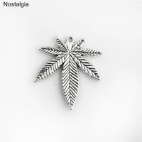 nostalgia 10pcs tibetan silver maple leaf charm for bracelet making plant jewelry 3933mm