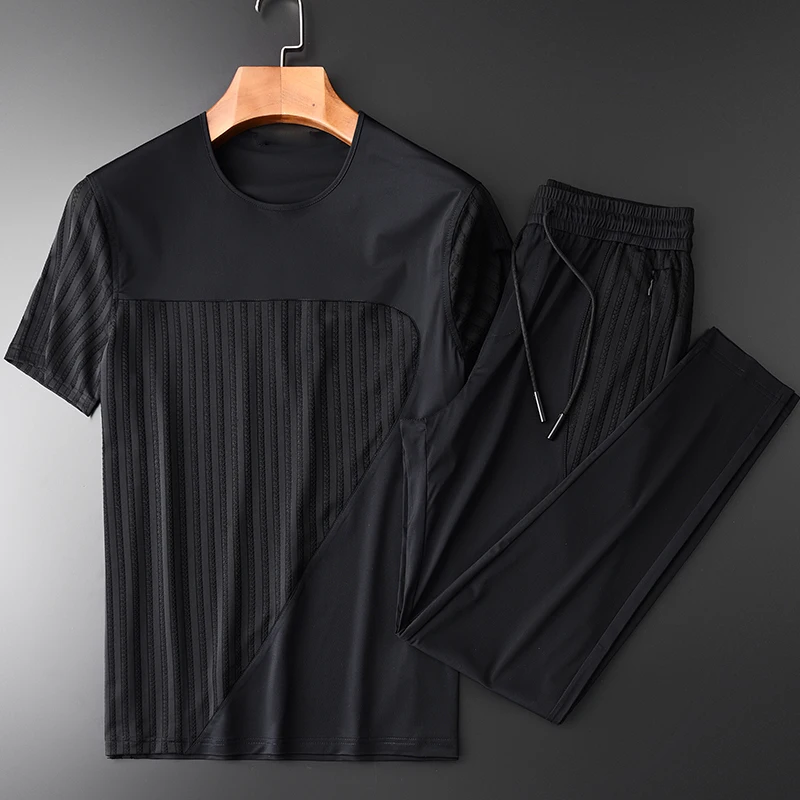 Minglu протектор летние мужские комплекты нижнего белья (футболка + брюки) класса