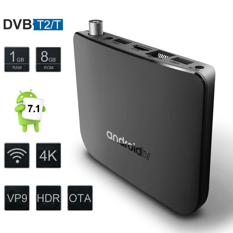 Mecool M8S плюс DVB T2 ТВ Box Android 8 0 Amlogic S905D 4 ядра 1 ГБ Wi Fi к потоковый медиа плеер 5 шт. DHL