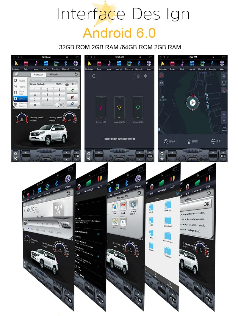 Android 8,1 64 Гб rom 10," Tesla вертикальный экран автомобильный аудио радио мультимедийная система gps навигация для Dodge Ram 1500
