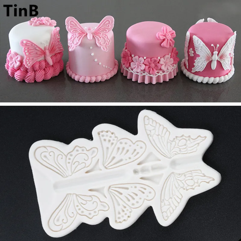 DIY Бабочка силиконовая форма для торта помадка бант инструменты выпечки