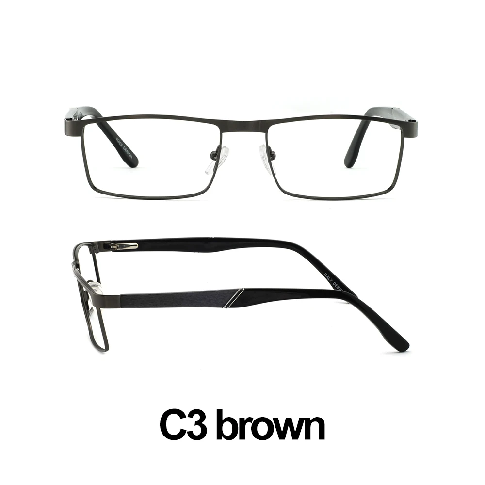 C3 brown Анти-синий луч компьютерные очки мужские черные фотохромные прозрачные очки близорукость прогрессивные металлические оправы для очков Маре AZZURO OC3025 - Цвет оправы: C3 brown