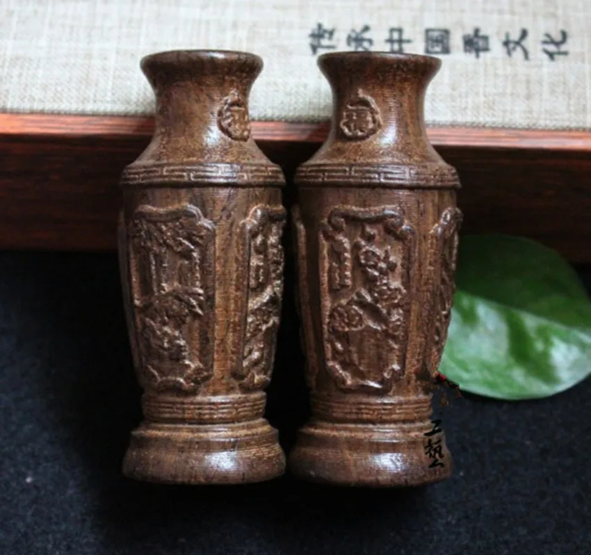 Миниатюрная ваза фигурка резьбы по дереву украшение для дома 7 см|decorative