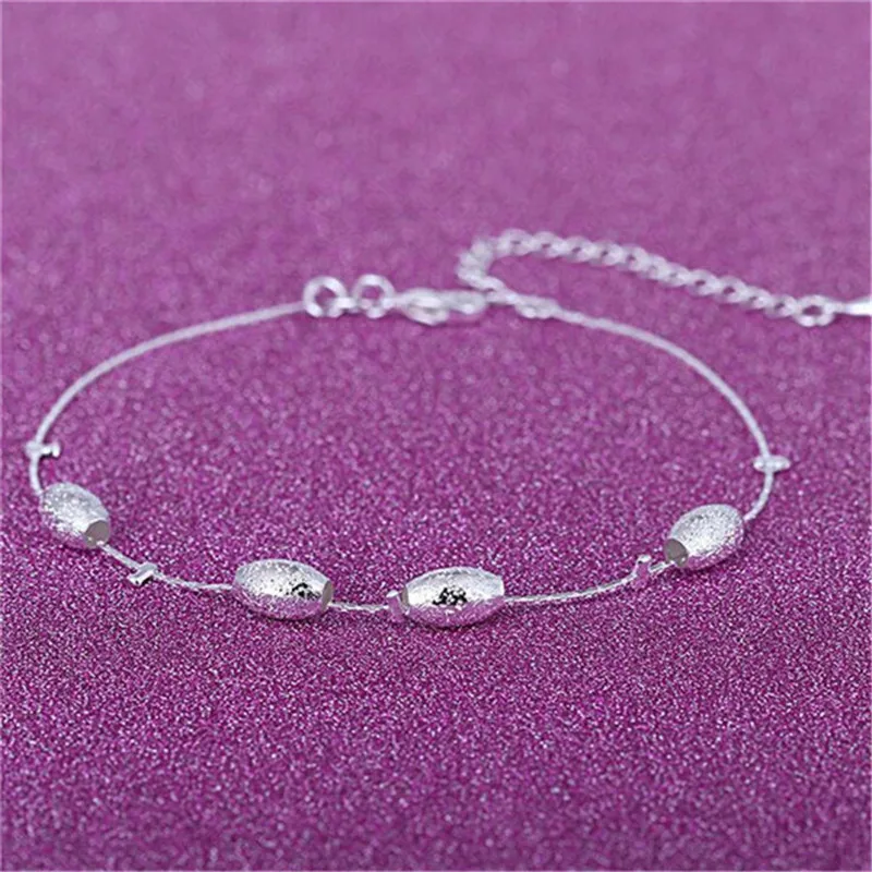 925 стерлингового серебра женские браслеты ювелирные изделия squre серебро ног