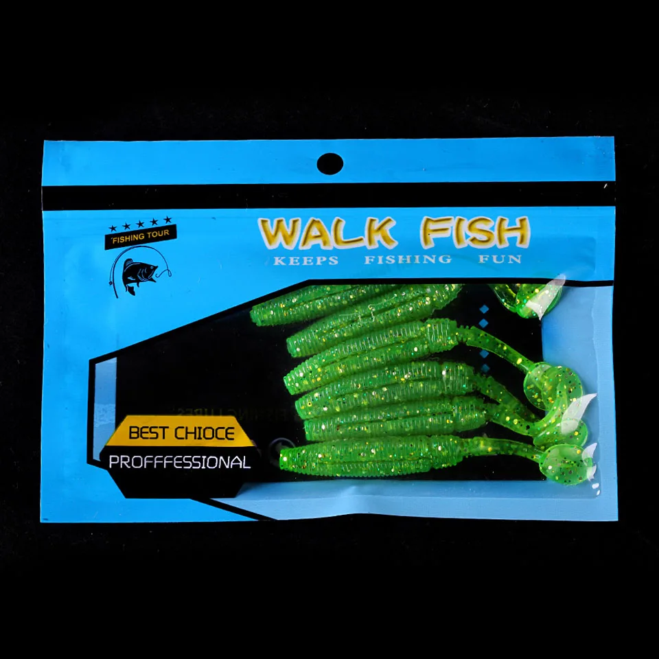 WALK FISH мягкая рыболовная приманка с Т образным хвостом 6 шт./лот 4 г 75 мм воблер
