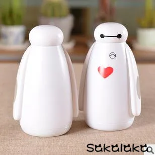 300 мл Baymax дети из нержавеющей стали термальная Герметичная Бутылка Для Воды милый