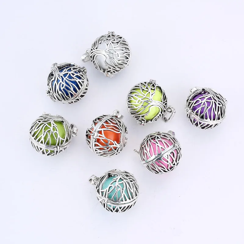 10 шт. 38*25 мм полые шаровые коробки медные винтажные Медальоны Подвески для DIY