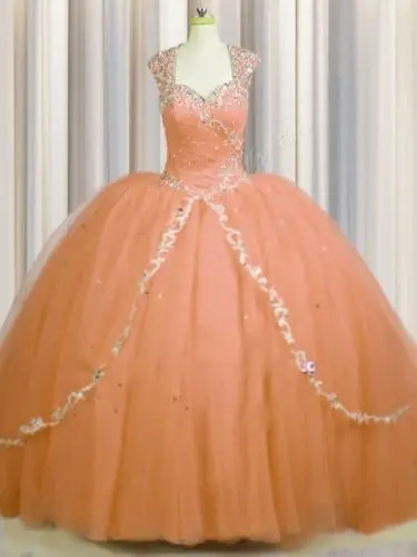 ANGELSBRIDEP бальное платье Vestido De Quinceanera 2021 блестящие бусины Тюль Длина до пола милое 16