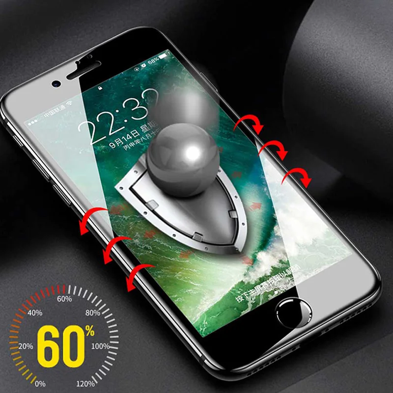 Закаленное стекло 9D для iPhone 8 7 6 8plus 7plus 6plus iPone8 apple Plus защитная пленка|Защитные