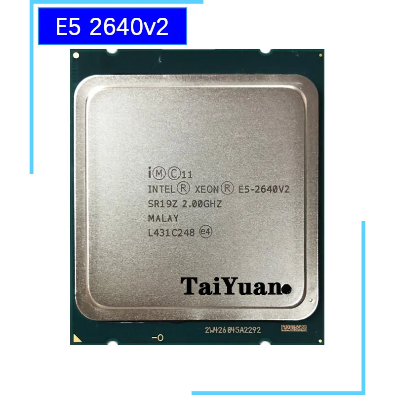 Процессор Intel Xeon E5 2640v2 2640 v2 2 0 GHz Восьмиядерный процессор с шестью резьбой 20 M 95 W LGA