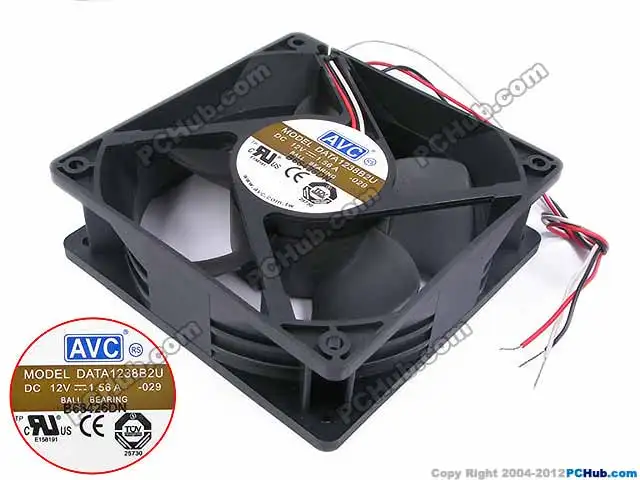 

AVC DATA1238B2U -029 DC 12V 1.56A 120x120x38mm Server Cooling Fan