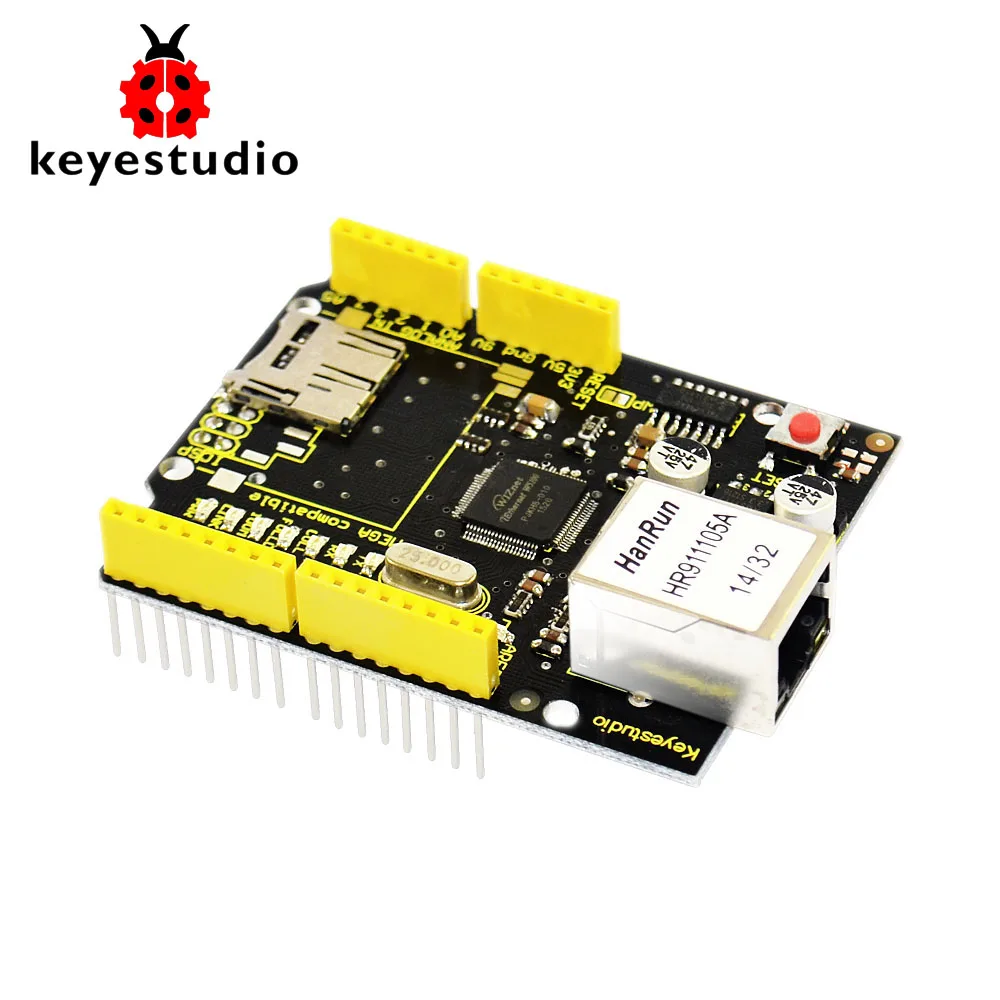Новинка! Keyestudio W5100 Ethernet щит для arduino UNO R3+ Mega 2560