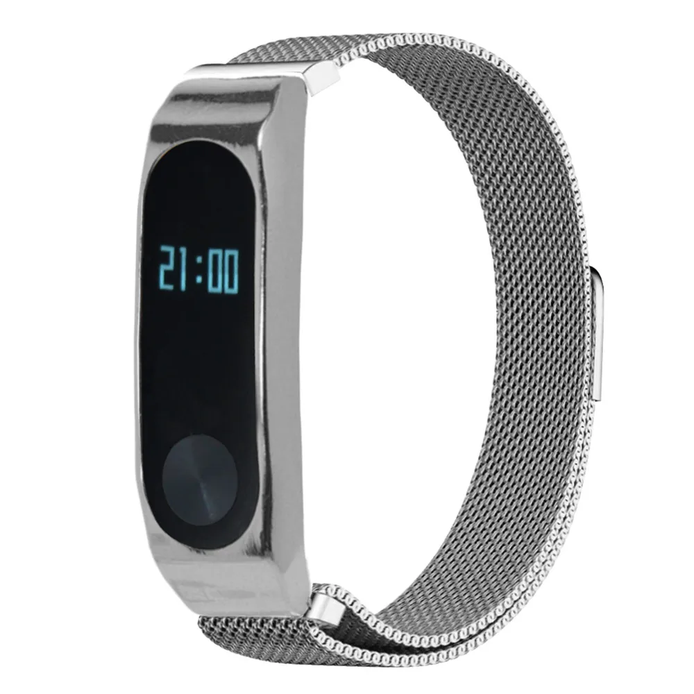 Миланский металлический ремешок для Xiaomi Mi Band 2 ремешки Безвинтовой браслет из