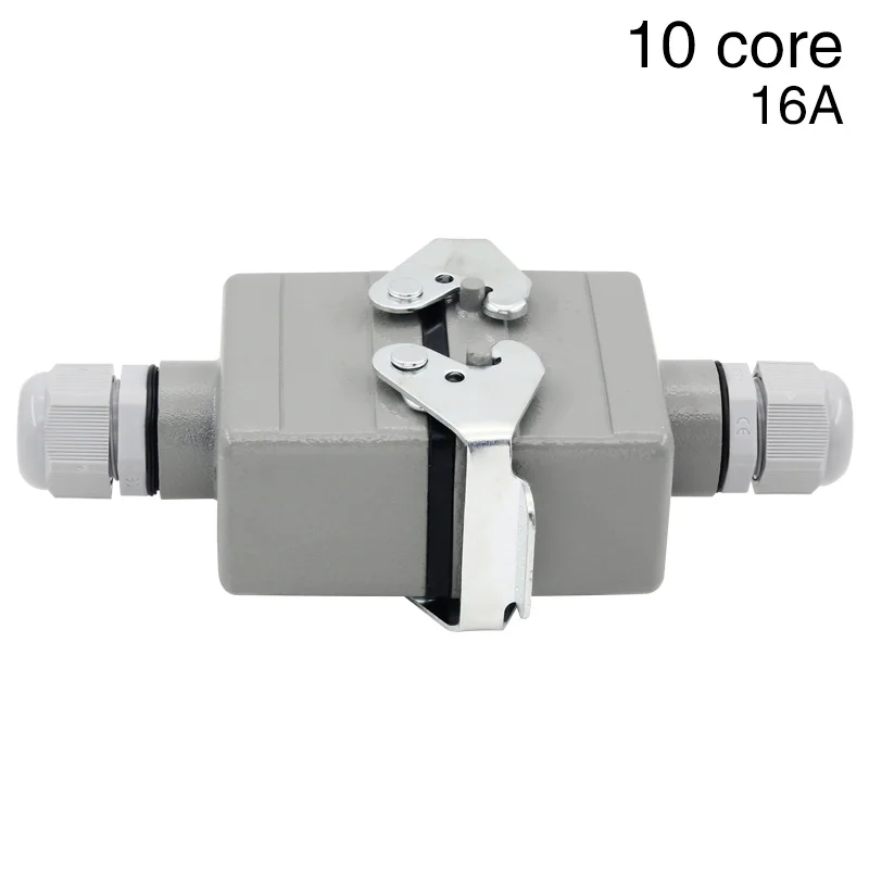 

He-010 10-ядерный прямоугольный сверхмощный разъем для стыковки водонепроницаемый разъем для авиационно-космической промышленности 16A