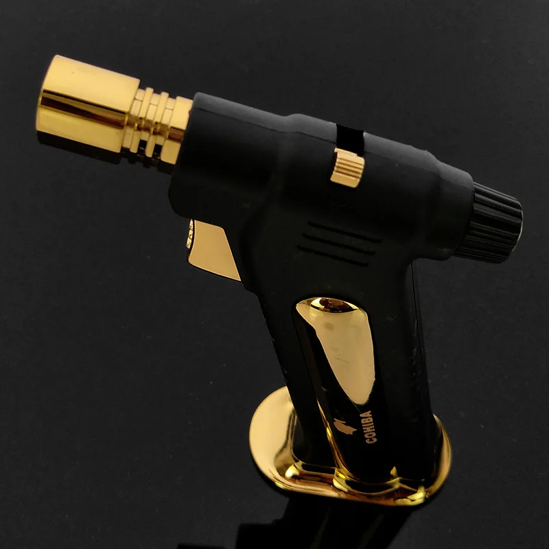 Зажигалка для сигар COHIBA ветрозащитная заправляемая газовая зажигалка