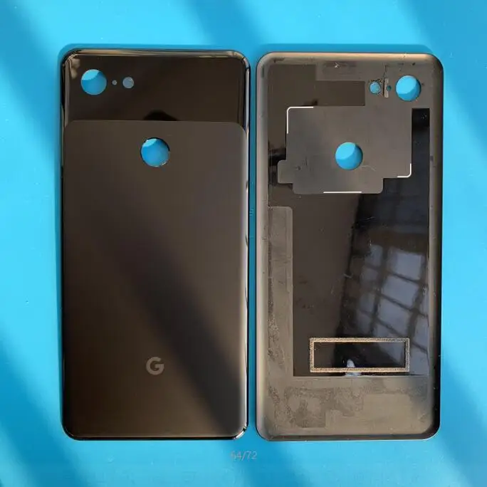 Black Pixel 3 XL Для Google Pixel 3 XL белый чехол для батареи Замена стеклянного корпуса для Google 3 XL Замена задней двери+ свободный шнур - Цвет: Black Pixel 3 XL