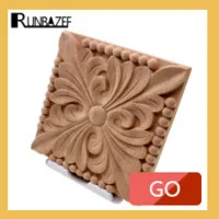 Runbazef Винтаж неокрашенное дерево резные наклейка углу накладка аппликация Рамки для Мебель для дома стены, двери шкафа декора ремесла