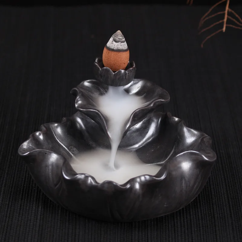 Креативная домашняя декоративная печь для ароматерапии Lotus Smoke керамический с