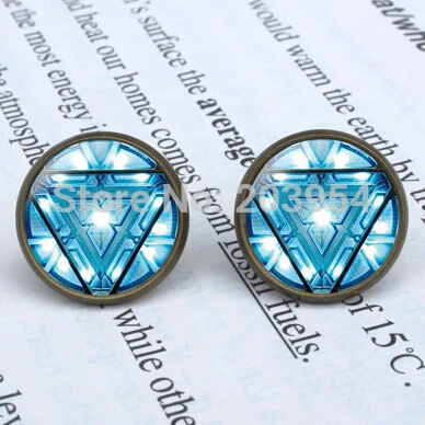 Новая серьга 1 шт. серьги-гвоздики из бронзы в стиле фильма Железный человек США