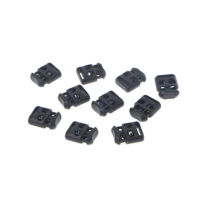 10 шт./лот нескользящие шнурки пряжка зажим стоппер Веревка Зажим шнур кабельный