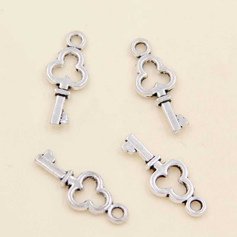 Оптовая продажа 130 шт тибетские серебряные подвески в форме ключей 6 5x16 мм|Шармы| |
