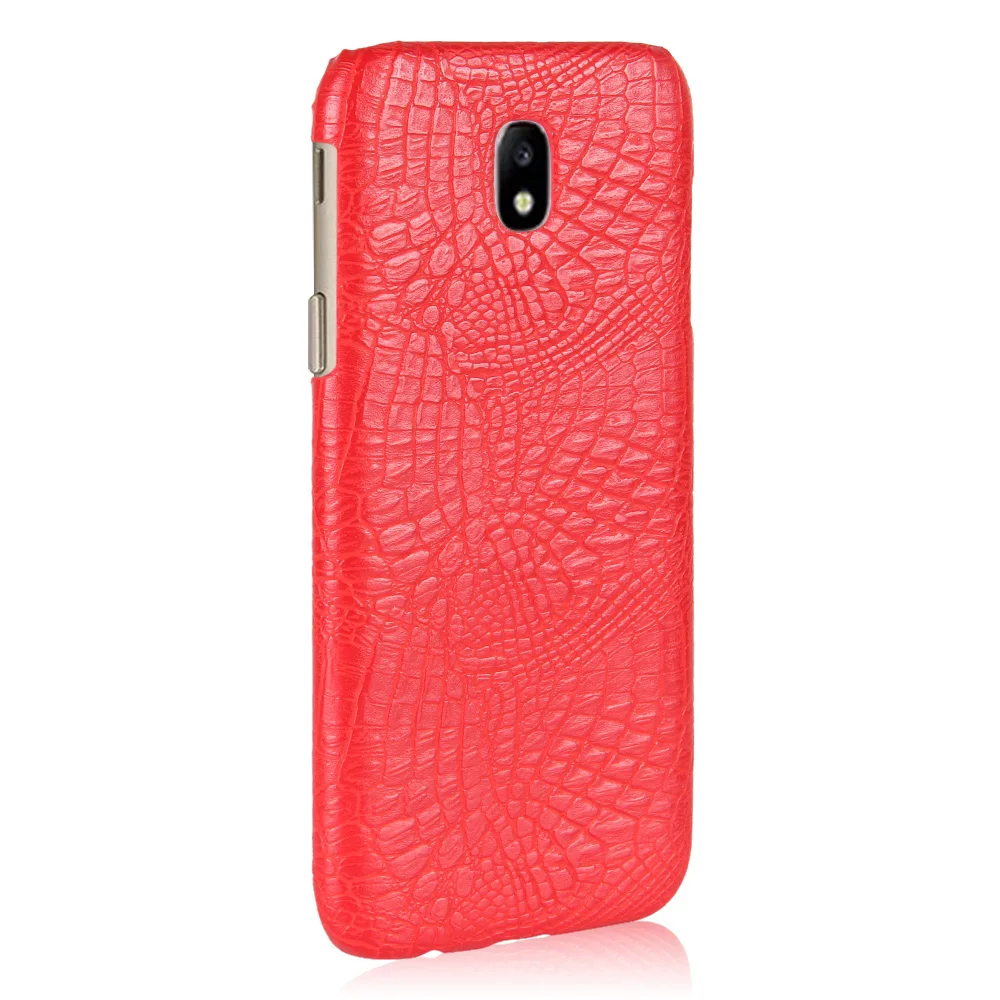 For Samsung Galaxy J3 2017 SM-J330F/DS Case Retro Crocodile Skin Cover SM-J330FN J330F Phone Bag | Мобильные телефоны и