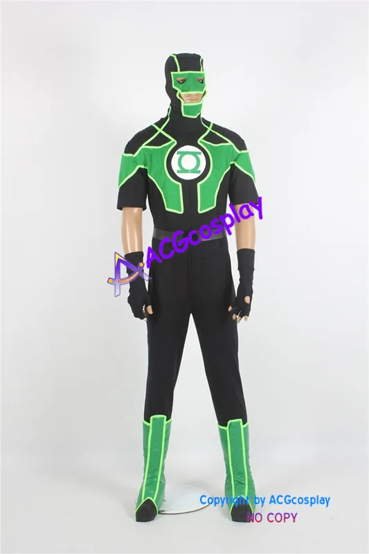 Костюм для косплея Simon Baz с зеленым фонариком комикс DC включает сапоги Чехлы