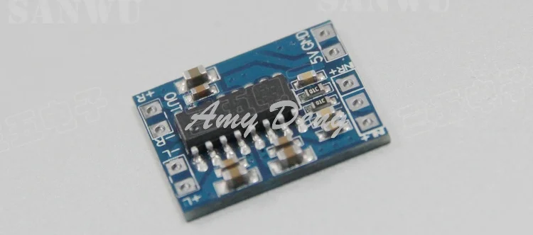 20 шт./лот Мини цифровой усилитель мощности плата USB5V блок питания двухканальный
