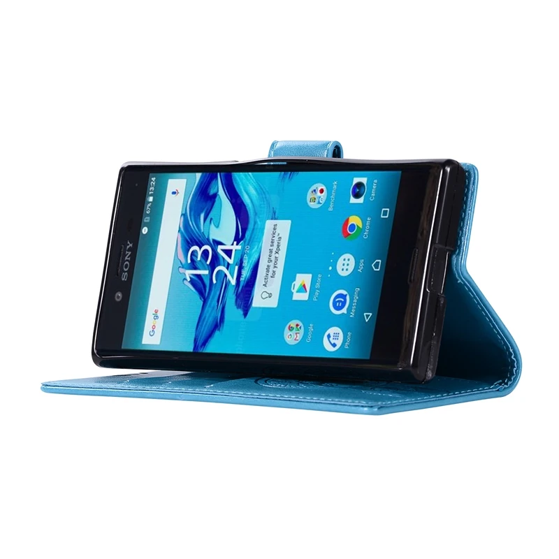 Чехол Etui для телефона Sony Xperia X Compact Роскошный кожаный бумажник с совой откидной Soni
