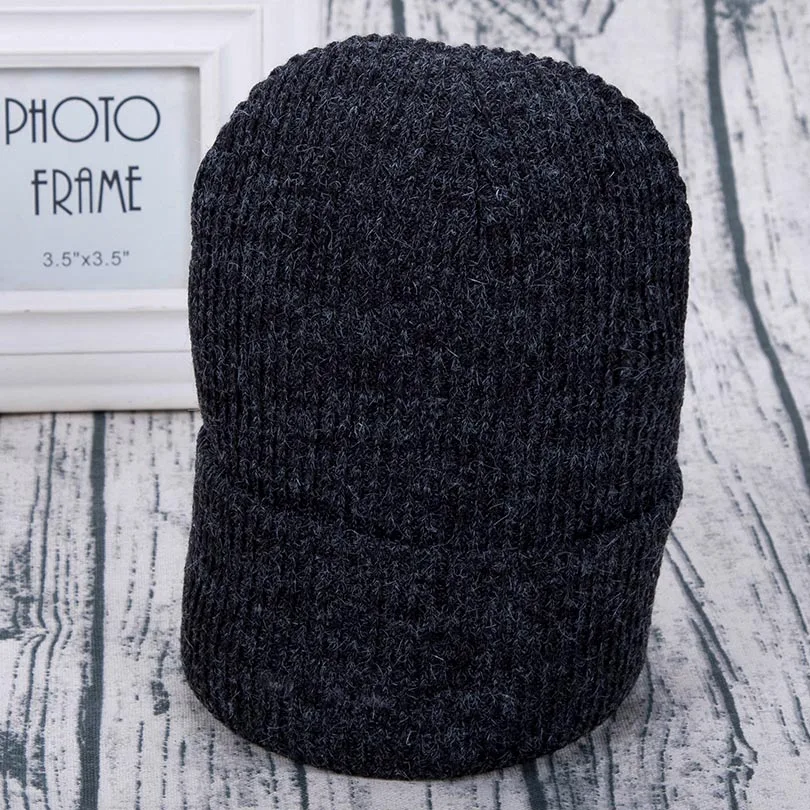 Женская шапка, AWAYTR, Осенние, Skullies& Beanies, женские, шерстяные, вязанные, Skullies, головные уборы, шапочки, часы, шапка, зимние шапки для женщин - Цвет: black